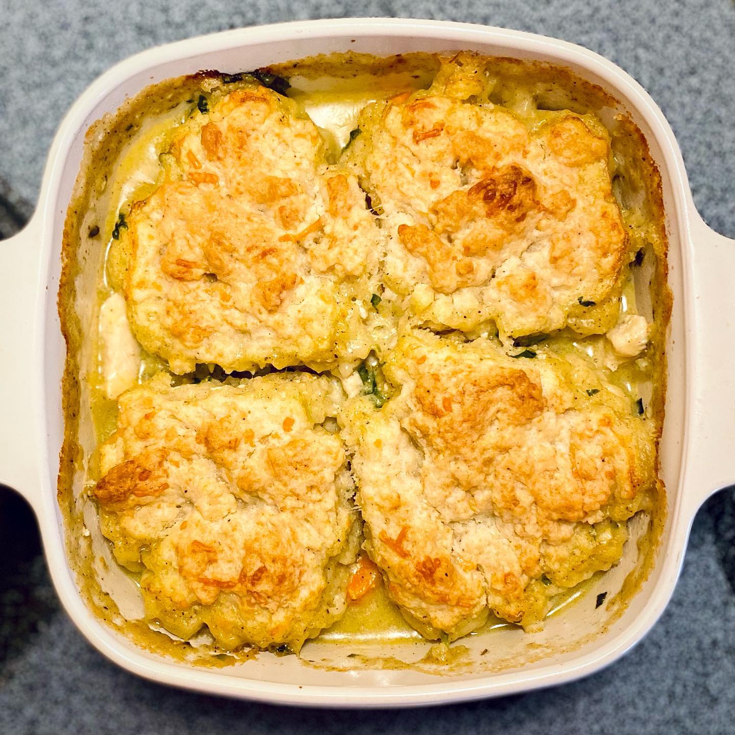 This Chicken Pot-Pie style dish with deliciously soft and buttery drop biscuit topping is the ultimate cozy meal. You only need one pot and a baking dish to get this on the table quickly!

https://wordpress.com/wp-login.php?action=jetpack-sso&site_id=195640726&sso_nonce=dgf777fednmusubjqsky&calypso_auth=1

#food #recipe #foodblog #recipeblog #dinner #cozy #cozymeals #cozydinner #whatsfordinner #chicken #chickenpotpie #potpie #casserole #biscuits #dropbiscuits #yum